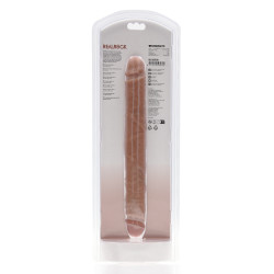 Real Rock Double Gode Straight Slim 30.5 x 3.5cm Marron